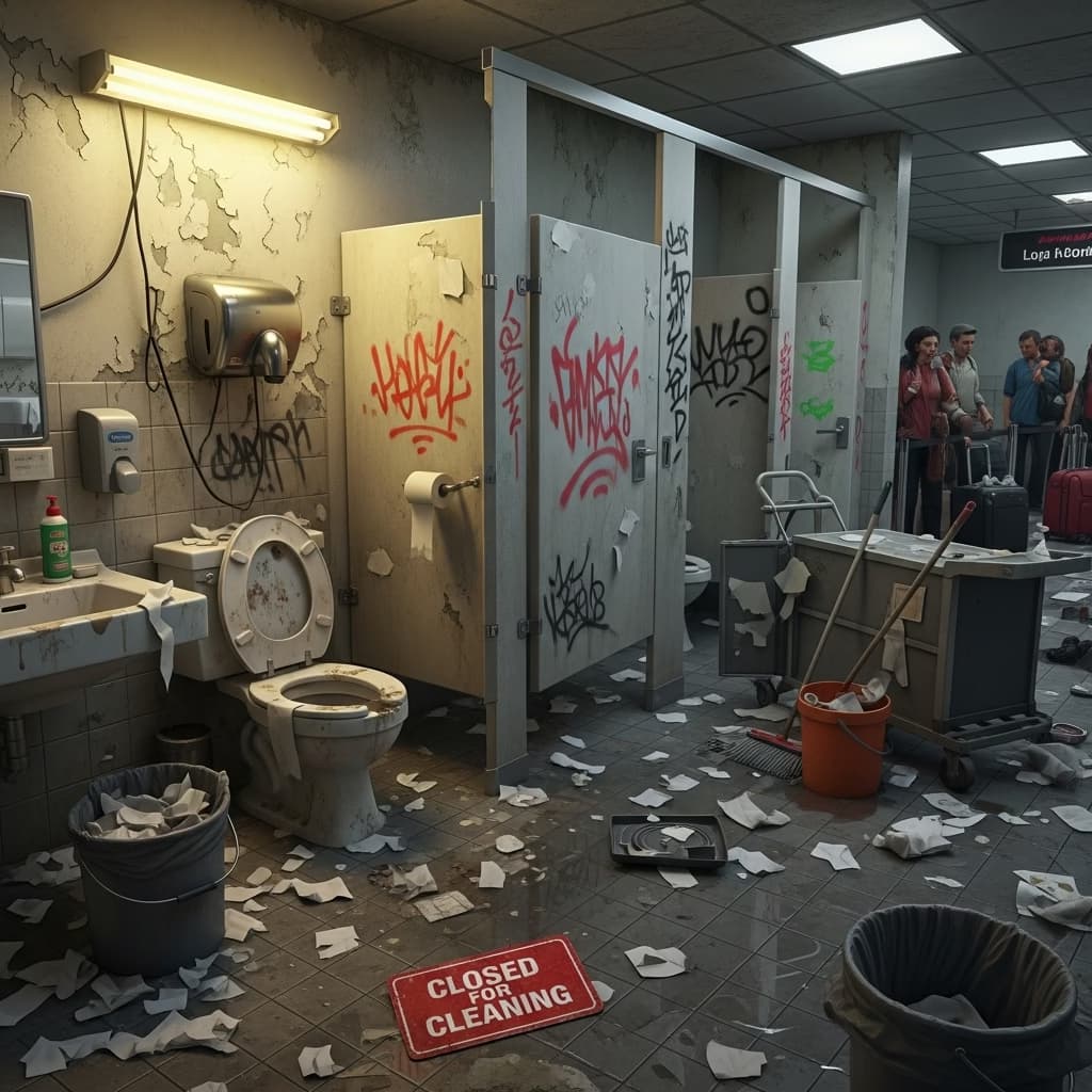 worst airport bathrooms